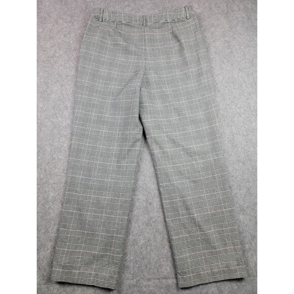 LL Bean Pants Womens 14 Plaid Classic Fit Lined Straight Leg Work Office - Picture 10 of 16